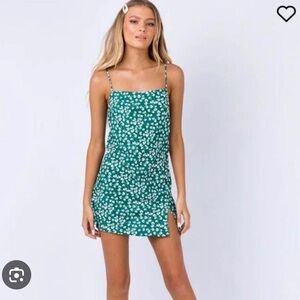 Princess Polly jade basin dress